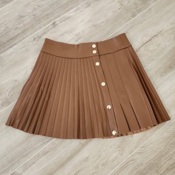 Brown leather Skirt - Picture 3 of 3